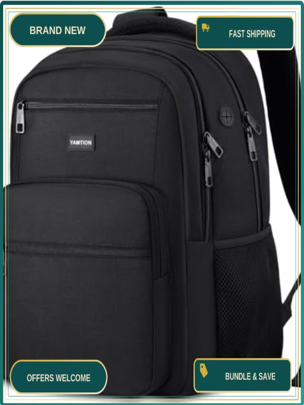 Laptop Backpack for Men Women 15.6 Inch School Work Travel Water Resistant
